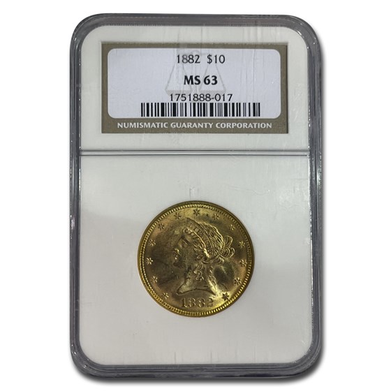 1882 $10 Liberty Gold Eagle MS-63 NGC 1882 $10 Liberty Gold Eagle MS-63 NGC